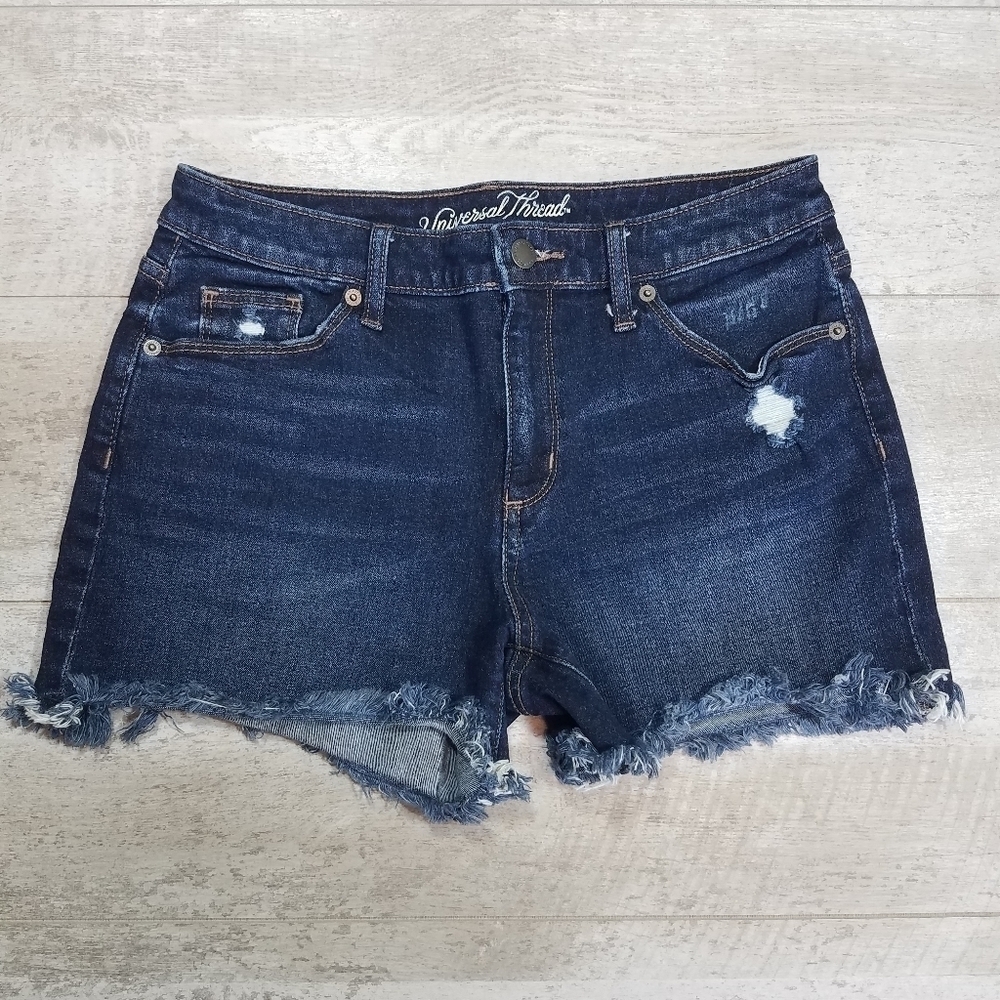 Universal Thread High Rise Shortie Jean Shorts 6